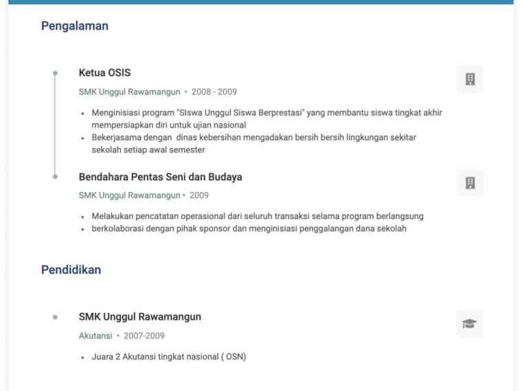 Contoh CV SMA fresh graduate